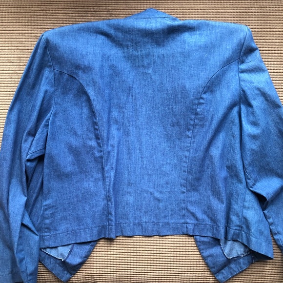 Vintage 90s Cactus Flower Denim Jacket. Size XL. Looks barely worn! - Picture 5 of 6